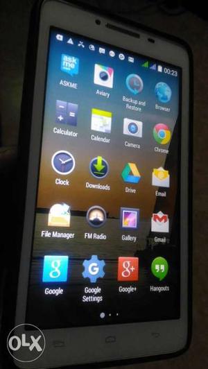 6inch display mobile micromax 3g good condition