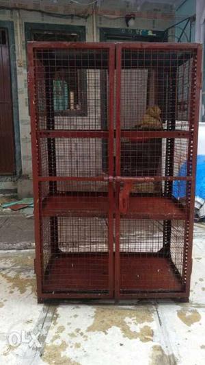 Red Metal Breeding Cage