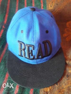 Blue And Black Fitted Cap