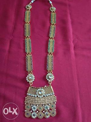 Copper golden washable necklace