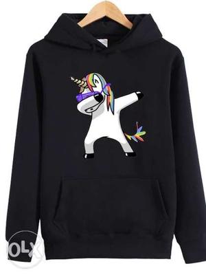 Exclusive Offer 77% Off Cartoon Unicorn Loose Hoodie Limited