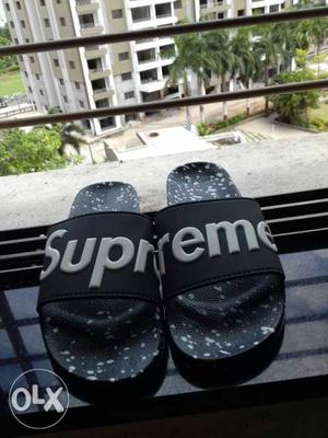 New supreme flip flops grey colour 9 size best