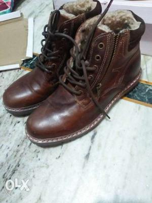 Pair Of Brown original Leather Work Boots each pair is 800