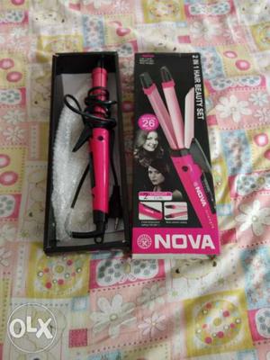 Pink And Black Hair Curler With Box