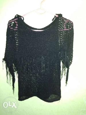 Women's Black Knitted