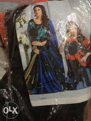 Women's Blue Sari Dress Pack new
