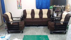 1 year old (in excellent conditon) teak wood sofa with sofa