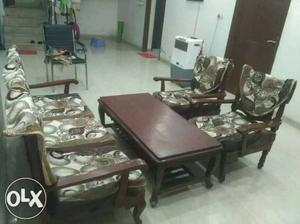 5 seater sofa with table fine condition plz