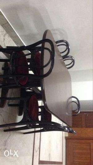 6 seater dining table set with chairs. price is