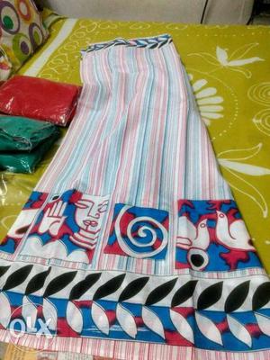 Bengal Handloom Malmal. Delivery charges extra.