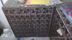 Black And Brown Wooden Chest