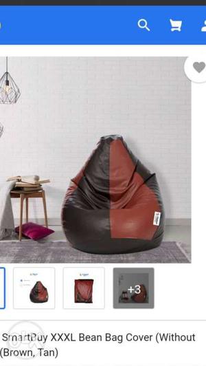 Black And Red Leather Bean Bag Cover Screenshot