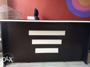 Black And White Wooden Counter