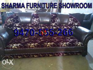 LEATHER Sofa-set at sharma furniture showroom (With