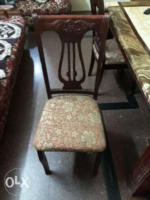 Marble top dining table with 6 chairs