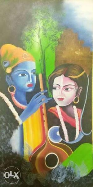 Radha krishna artist acrylic paint