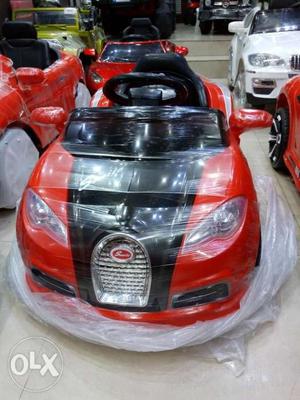 Red And Black Ride On Toy Car bugati for kids 1 yrs to 4 yrs