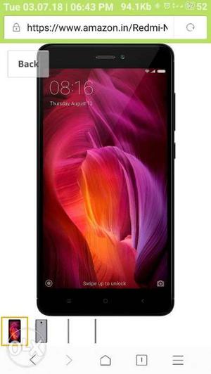 Redmi note 4 4gb ram 64gb internol memory mah