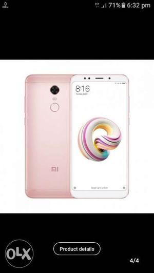 Redmi note 5 Rose Gold colour Seal packed
