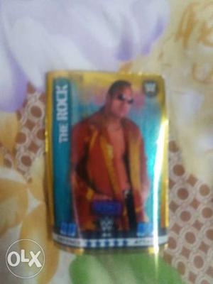 Wwe gold card of rock on sale wait for more