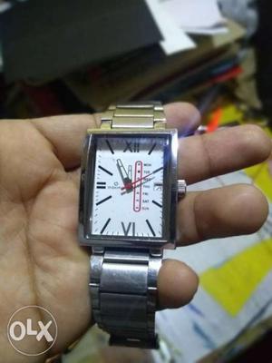 7th month old Maxima men wrist watch White dial