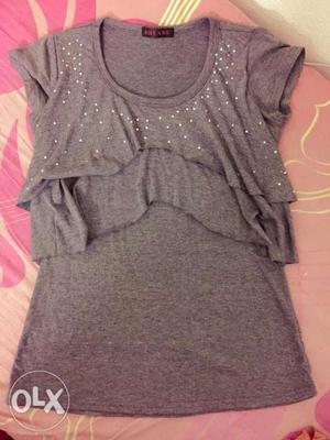 Ash party wear top