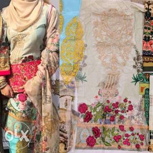 Asifa nabeel inspired embroidered swiss lawn with