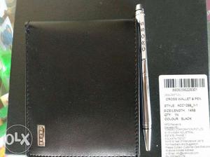 Black Wallet with pen set