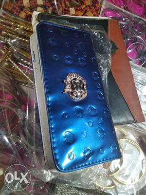 Blue Leather Wallet