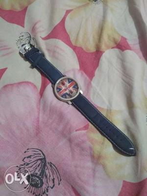 Charlie Carson blue strapped watch. Used for a