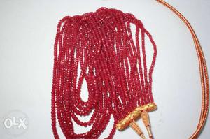 Dyed Ruby beads (african corrundum)