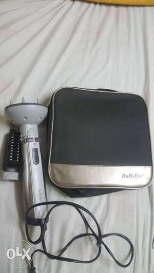 Gray And Black BaByliss Hair dryer and straightener