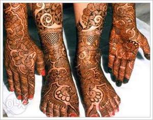 Mehandi starting from 100, Bridal from 