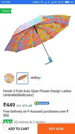 Multi colour umbrella in different sizes in