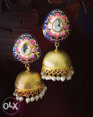 New Branded D Cultured Curio Meenakari Rajasthani golden