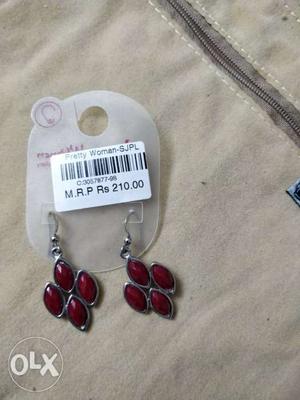 New beautiful red earrings at discounted price.