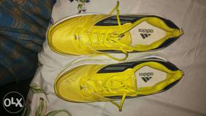 Pair Of Yellow Nike Running Shoes adidas brand. New