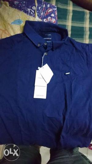 Peter England t-shirt blue and green size XL