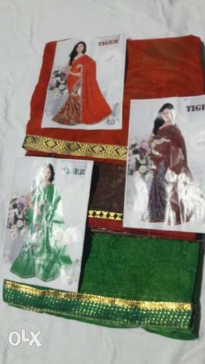 Red And Green Sari Dresses