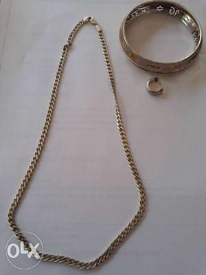 Silver-colored Chain Necklace