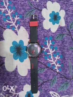 Stylish(black and red) wrist watch