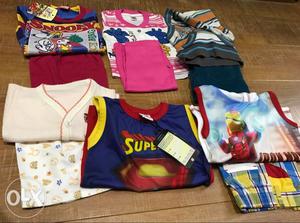 T shirts and shorts set for 1-3 year old baby.