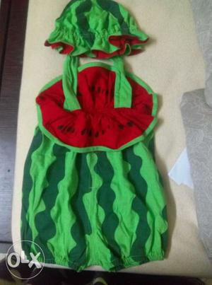 Watermelon dress for baby ideal for photo shoot..
