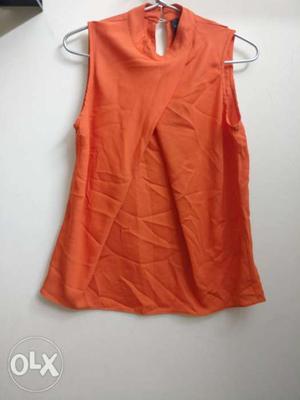 Western orange sleeves top