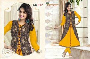 Women's Yellow And Black Traditional Dress