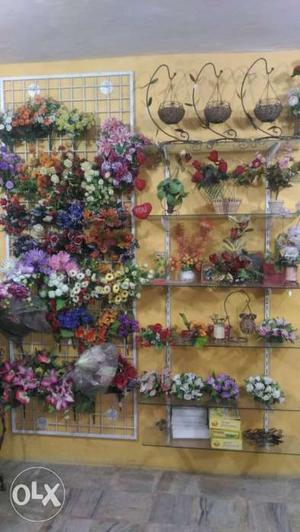 Artificial flowers total stock