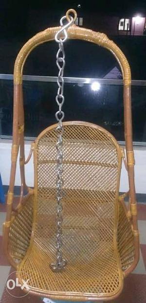 Bamboo swing with chain