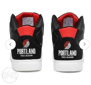 Barnd new NBA portland hightop sneakers red and
