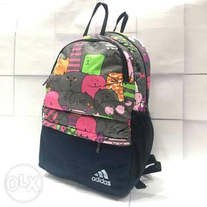 Black And Multicolored Adidas Backpack