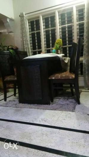 Black Wooden Table And Chairs